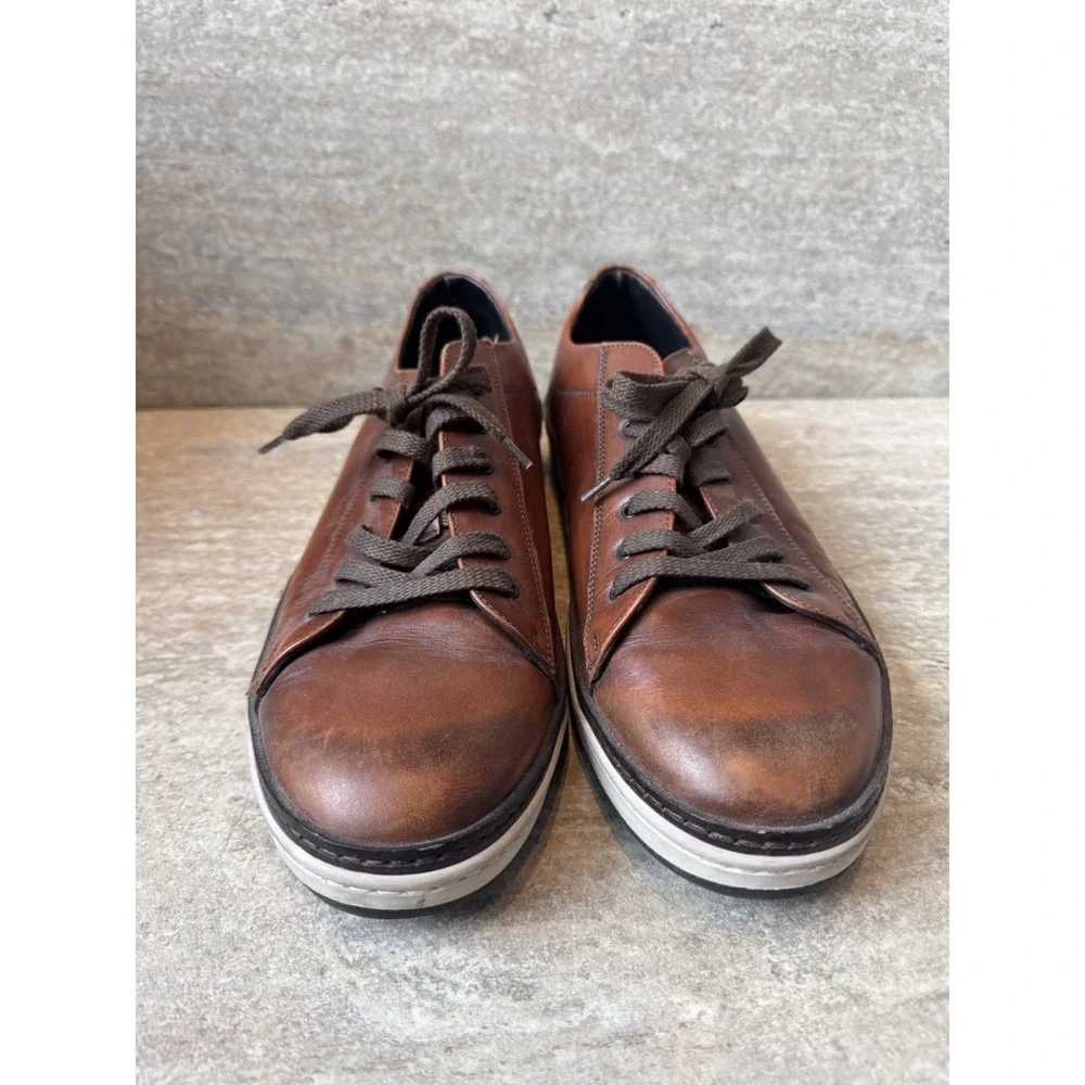 To Boot New Yirk Adam Derick Men's Brown Leather LowTop Sneakers Sz‎ 10